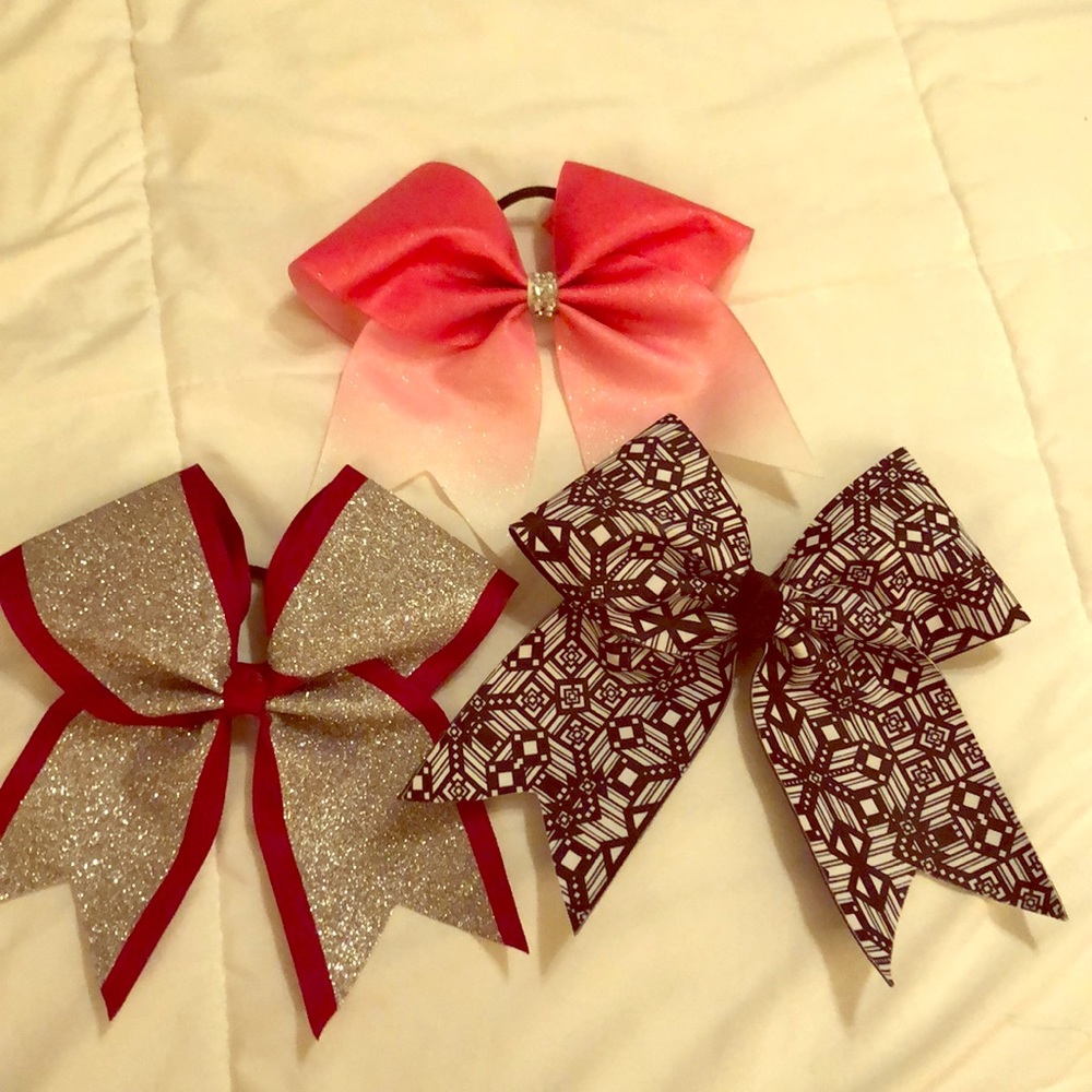 3 cheer bow set!